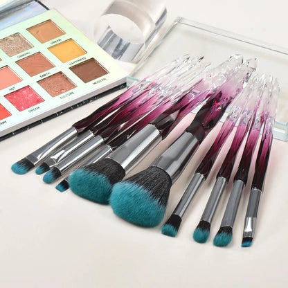 5/10 makeup brushes, crystal-textured makeup brush set, loose powder contouring eyeshadow suitable for ladies/girls