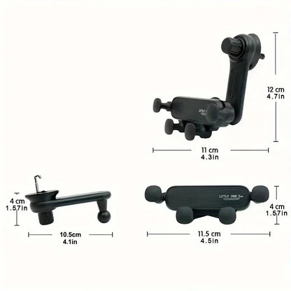 New Gravity Car Phone Holder - Strong Air Vent Clip Mount Adjustable Mobile Cell Stand for Hands-Free Driving