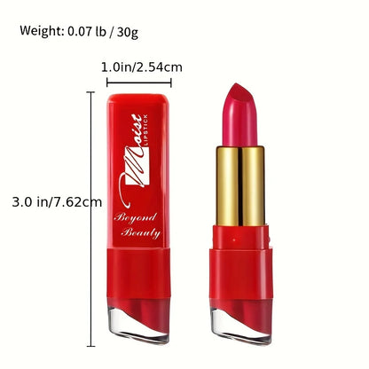 12 Colors Creamy Moisturizing Lipstick, Long Lasting Lipstick Leaning Tower Women and Schoolgirl Makeup Beginners Lip Makeup
