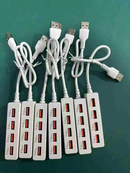 USB 2.0 4 Ports Plug Power Strip Charger Extension Cables USB Hub Multi-Port Socket Powered For PC Computer Accessories 30/120cm