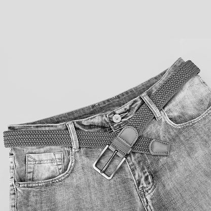 Men's Outdoor Adventure Stretch Belt Fashion Retro Casual Pants Shorts Simple Personalized Men's Tactical Belt
