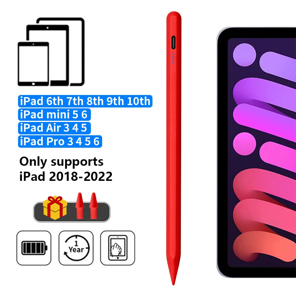 Stylus Pen For Apple Pencil with LED Power Indicators Palm Rejection Touch Pen For 2026 2025 2022 2021 2020 2019 2018 iPadPencil