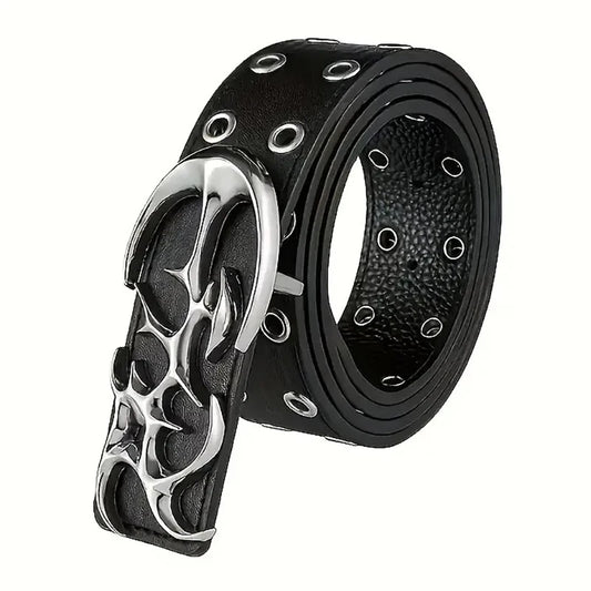 New Stylish Y2K Hollow PU Leather Fashion Punk Belt For Men Women-Trendy Accessory For Gift Giving，Neutral Waist Belts Plus Size