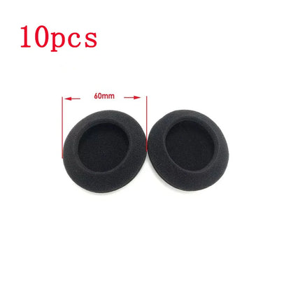 10pcs 18mm 35mm 45mm 50mm 55mm 60mm Headphones Replacement Memory Foam Ear Pads Sponge Cushion Covers Earphone Protective Sleeve