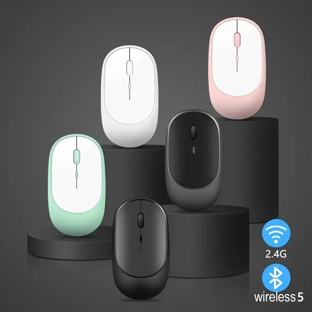 Wireless Mouse Rechargeable Mouse Gamer Dual Modes Bluetooth-compatible 2.4G Mice For Laptop Pad Tablet PC Macbook Mause