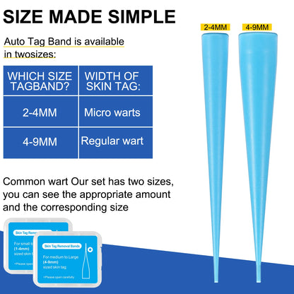 2 In 1 Auto Skin Tag Removal Kit Painless Mole Wart Remover Equipment Micro 1-9mm Treatment Tool Easy To Clean Skin Care Tool