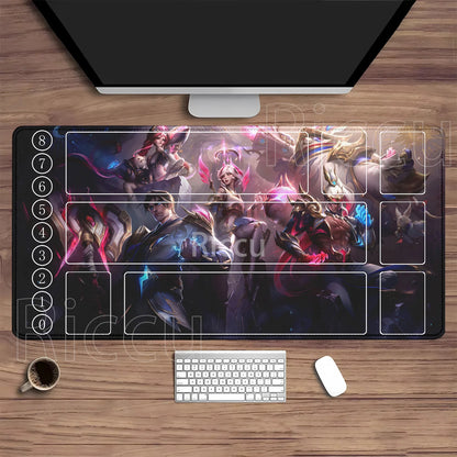 Riftbound LTCG Card playmat League of Mouse Pad Legends Jinx Series LOL 600x350mm overlock Board Game HD Printing XXL Desk Mat
