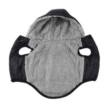Warm Fleece Dog Coat Hoodie For Small Medium Dogs Winter Puppy Clothes Jacket With D-ring Thick Cozy Pug Dachshund Parka Costume