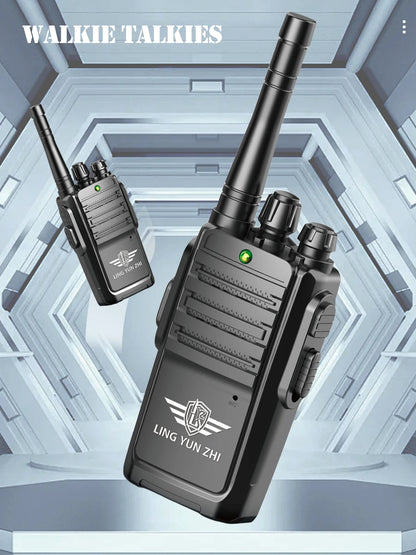2Pcs Walkie Talkie Toys, Mini Interphone Digital Sound Indoor and Outdoor Communication Game Not Include Battery Gifts for boys