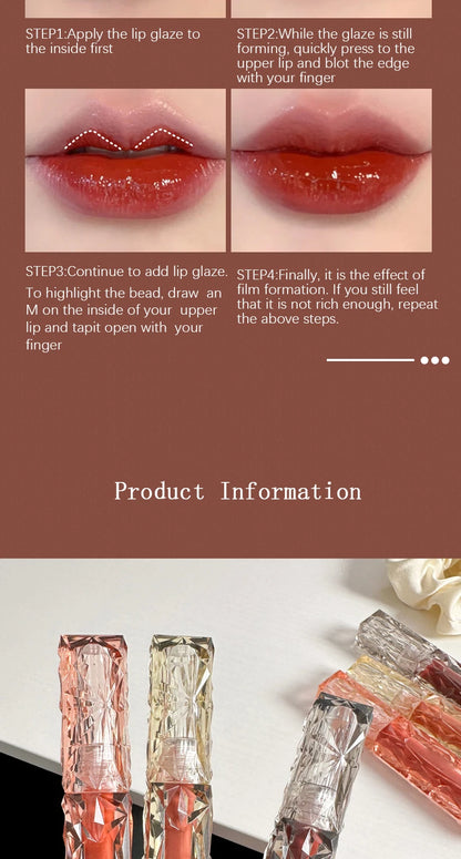 Lip Gloss Long-lasting Moisturizing Easy Halo-dyeing Waterproof Mirror Water Glass Lip Gloss Transparent Color Cosmetics