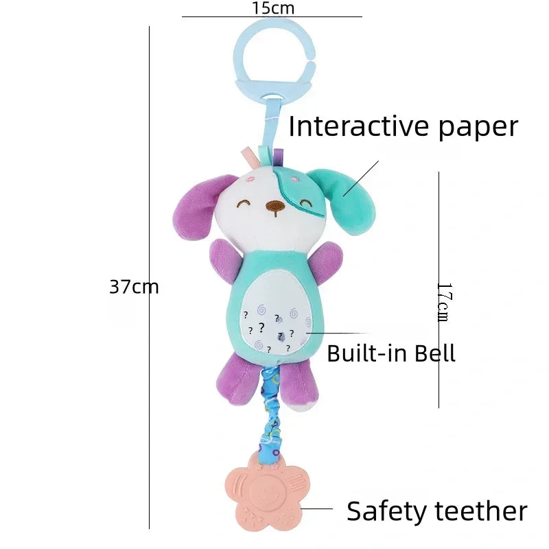 New Soft Stuffed Animal Rattle Hand Grip Baby Toys Shaker Crinkle Squeaky Sensory Travel Accessories for Toddler Toy Gifts