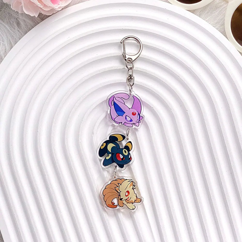 Pokémon Characters Pikachu Bulbasaur Jigglypuff Acrylic Keychain Bag Charms Accessories Backpack Pendant Key Holder Friend Gifts