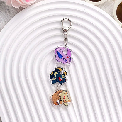 Pokémon Characters Pikachu Bulbasaur Jigglypuff Acrylic Keychain Bag Charms Accessories Backpack Pendant Key Holder Friend Gifts