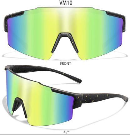 LOISRUBY Band New Style Cycling Sunglasses Sports Bike Glasses Men Women Mtb Bicycle Eyewear Large Windproof Eyewear UV400