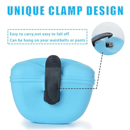 Pet Feeding Bag Outdoor Training Dog Food Pocket Portable Silicone Pet Snack Pouch Outdoor Walking Dog Hanging Style Waistpack