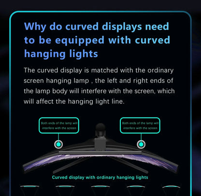 Youpin LYMAX Computer Monitor Table Lamp Curved Screen Desk Lamp Dimming Eye-Care Sound-sensitive Music Hang Gaming Light pro