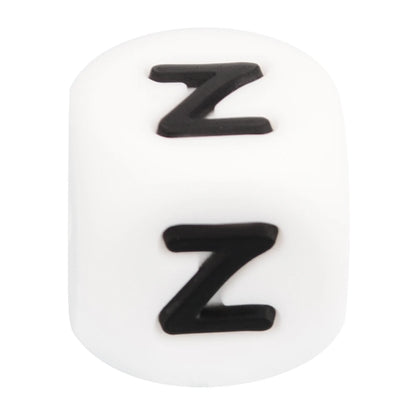 Lofca 100Pcs 12MM Silicone Letter Beads Silicone Beads Loose Beads Food Grade DIY Bracelet Necklace Pacifier Chain Accessories