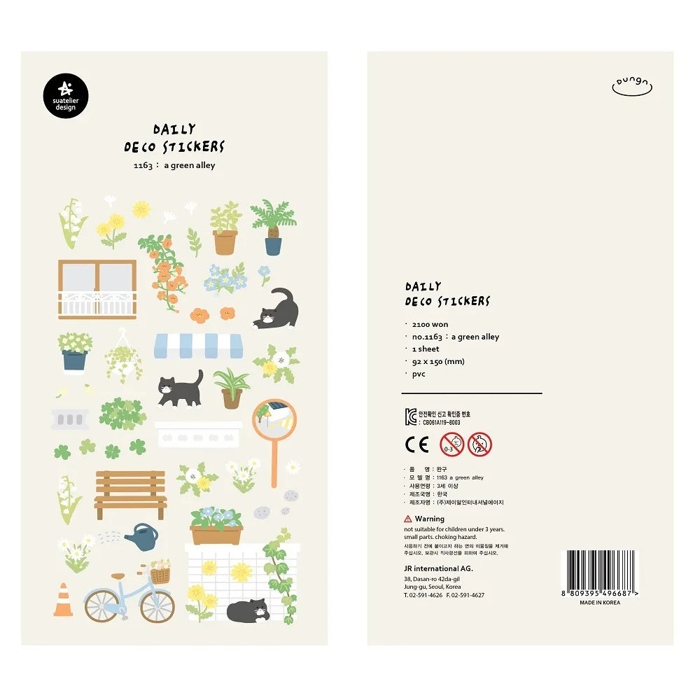 Korean Import Suatelier Travel Home Life Study Friend Stickers Scrapbooking Diy Journaling Diary Stationery Sticker School Gift