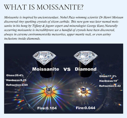 DW 0.1ct-2ct D Color Certified Moissanite Stud Earrings Lab Created Diamond 925 Sterling Silver Gold Plated Wedding Fine Jewelry