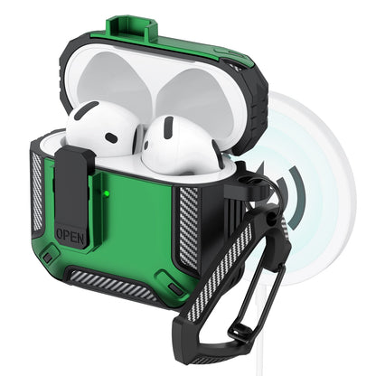 Upgraded Security Lock Case With Hook For AirPods 4 Cover 360 Degree Full Protective Shell For Apple AirPods 4 Earphone Cases