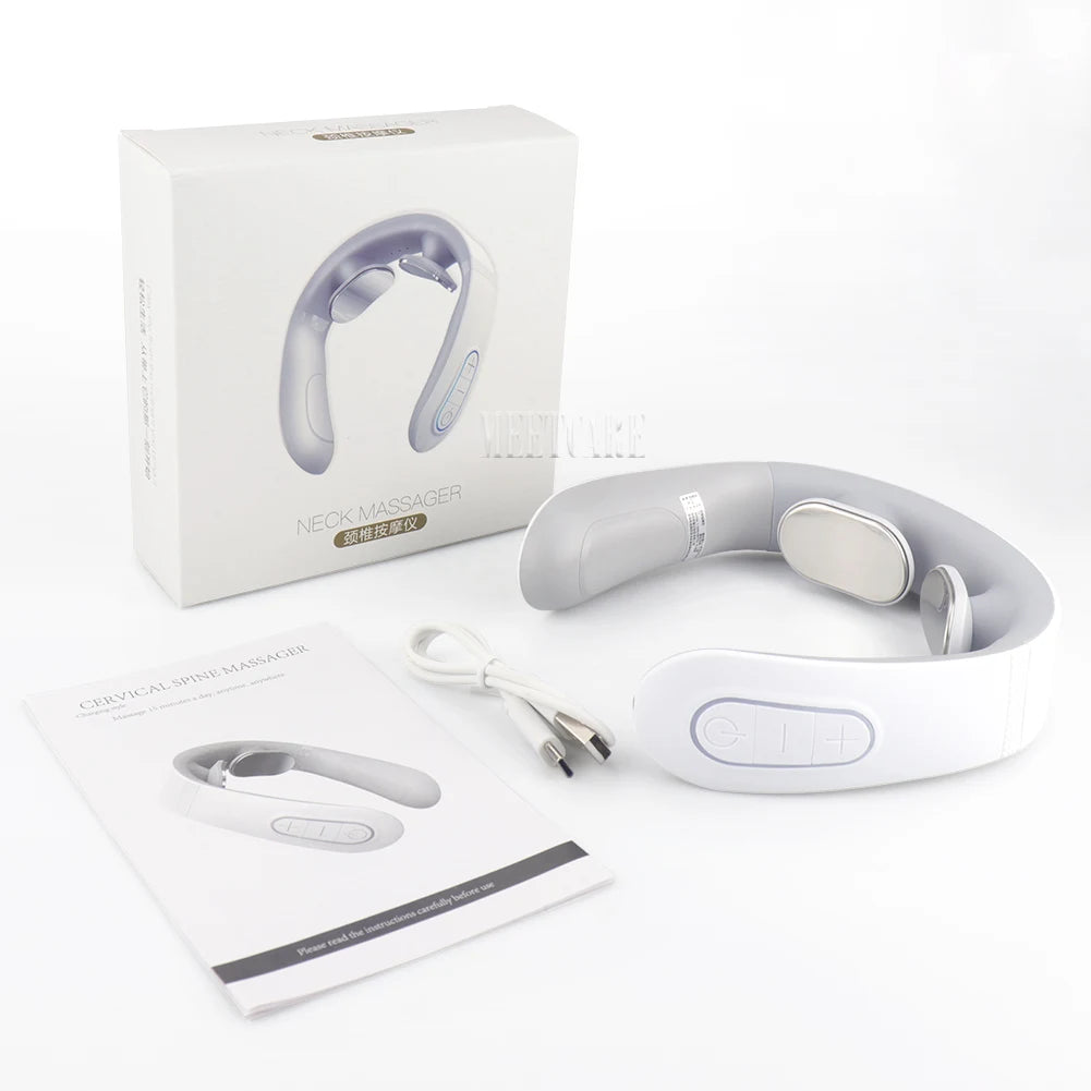 Smart Back Neck Massager Electric TENS Pulse Cervical Muscle Massages Wireless Shoulder Health Care H99 H62 JT88 F6Device