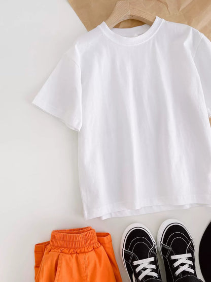 100% Cotton Men's  T-shirt O-neck Solid Color Bottoming Shirt Universal Casual Breathable T-shirt Tops Spring Autumn