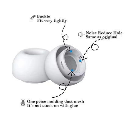 Eartips For Airpods Pro 1/2 Ear Pads Silicone Case Pressure Relief Hole Ear Caps Cushion Eartips Buds Earphone Air Pods Pro
