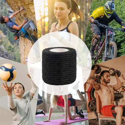 10pcs Elastic Self-Adhesive Athletic Tape Bandage 2.5/5/10cm Non-Woven Universal Fit for Sports Foot Support Joint Protection