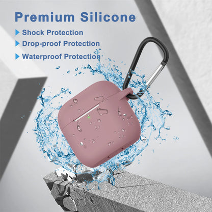 Soft Silicone Cases For Apple Airpods 4 Wireless Bluetooth Headset Cover For Air Pods 4 Protective Case With Lanyard Carabiner