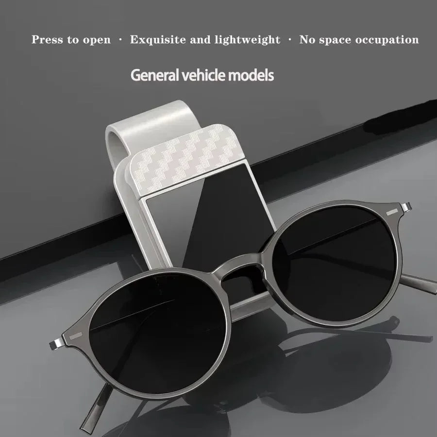 Car Sun Visor Sunglasses Clip Multifunctional Glasses Ticket Card Holder Stable Storage Practical Car Interior Accessories
