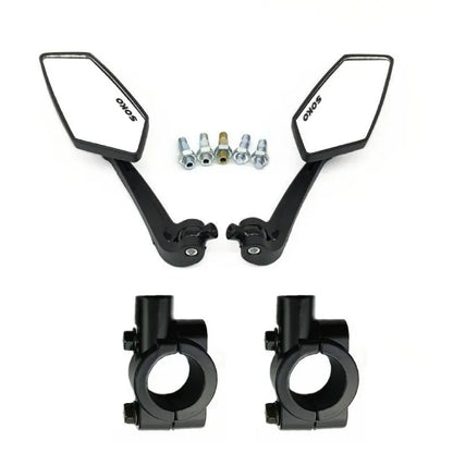 Universal Bike Handlebar Mirrors Motorcycle Rear View Mirror HD Wide Angle & 360° Rotating Back Sight Rearview Motorcycle Mirror