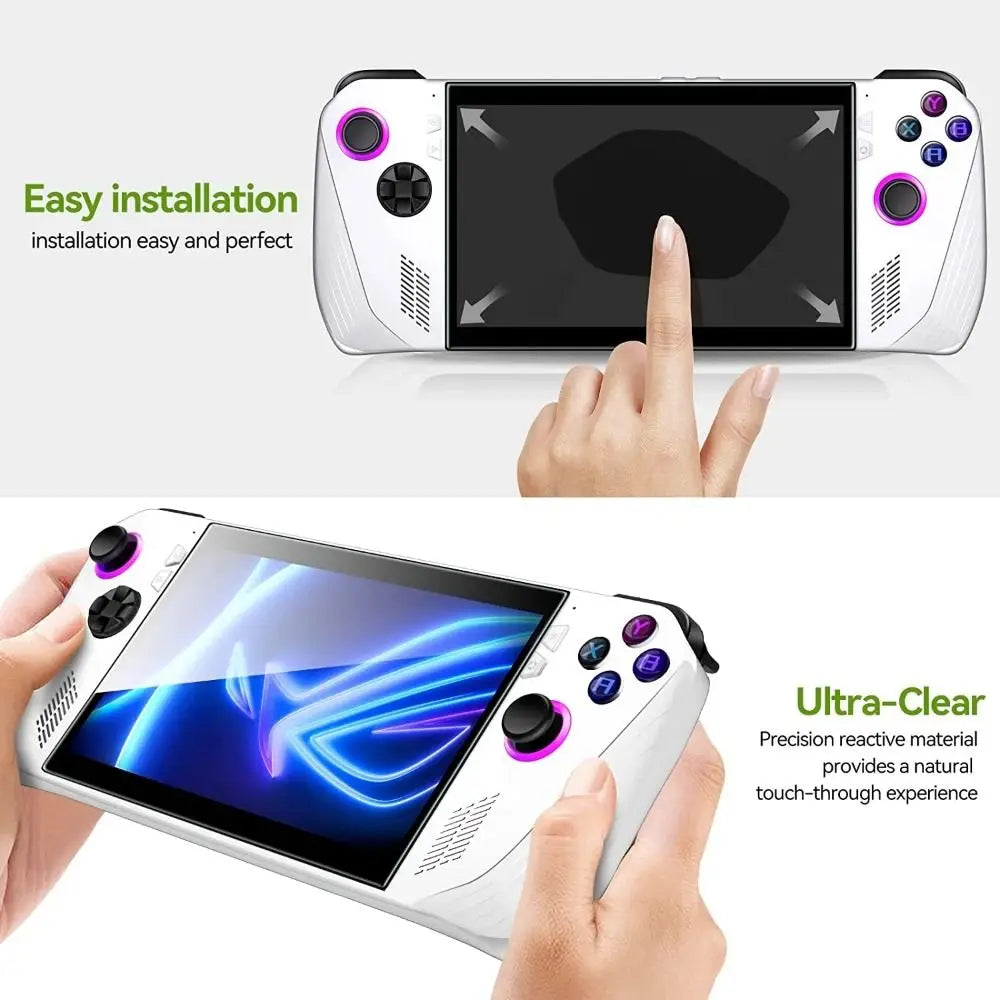 2/3pc Tempered Glass Protective Film for Asus ROG Ally Screen Protector Curved Edge Anti Scratch Handheld Console Game Accessory