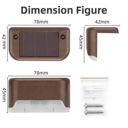 1~12PCS Solar Deck Light Outdoor IP65 Waterproof Solar Power Garden Lamps for Railing Stairs Step Fence Yard Patio Pathway
