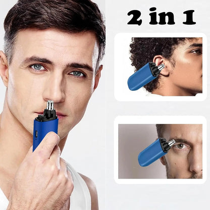 USB Rechargeable Nose and Ear Hair Trimmer for Men Electric Clipper Quick Charging Low Noise Washable Pocket Eyebrow Trimmer ﻿