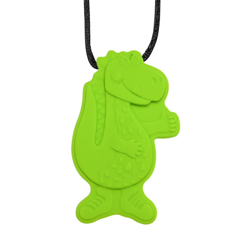1pcs Silicone Teether Kids Chew Necklace Sensory Chewy Pendant Oral Motor Toys Therapy Tools for Autism Children's Goods