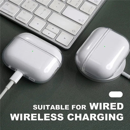 Clear Soft TPU Earphone Case with Metal Ring Buckle for Airpods Pro 2 3 2nd Generation Air Pods 4 3 1 3rd Gen Cover Accessories