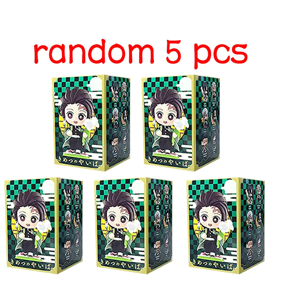 Demon Slayer Tanjiro Kamado Nezuko Anime Cartoon Figure Blind Box Creative Personalized Statue Model Ornament Surprise Gift Box