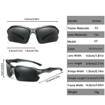 Polarized Lens Fishing Sunglasses Classic Sports Shades UV Protection for Men Women Outdoor Sports Running Hiking Cycling