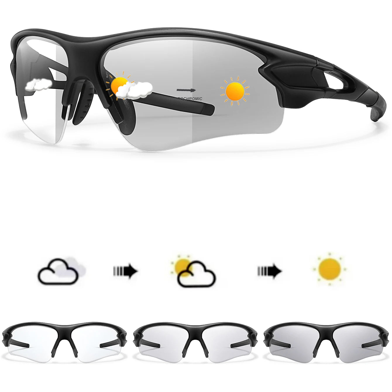 Cycling Photochromic Sunglasses Women Men Outdoor Sports Fishing Running Driving Eyewear Women Fashion Goggles
