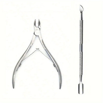 Nail Cuticle Pusher Tweezer Rainbow Cutter Nipper Clipper Dead Skin Remover Stainless Steel Manicure Nails Art Tool ManicureTool