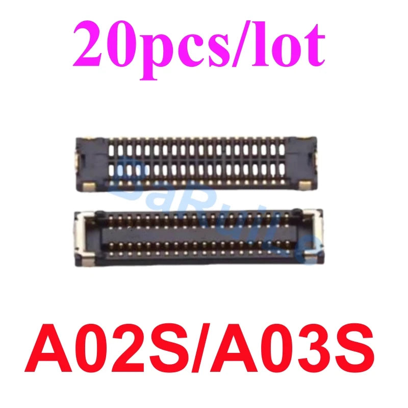 20pcs USB Charging FPC Connector on Mother Board For Samsung  A31 A71 A72 A52 A53 A22 A12 A02S A05 A40 A70 Charger Plug on Board