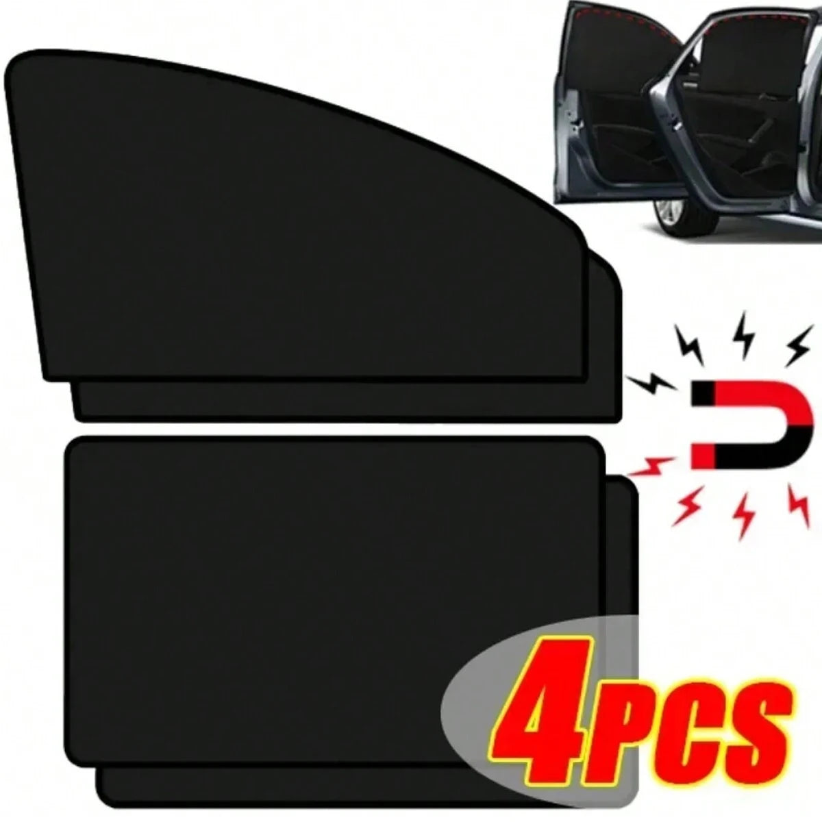 Magnetic curtain protectors, side window sunshades, UV protection, suitable for most models, universal in all seasons