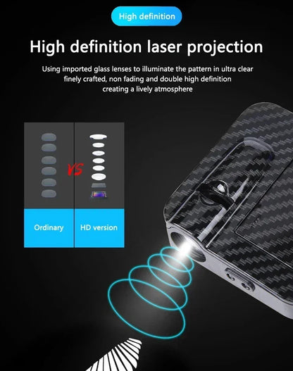 Wireless HD Laser Car Door Projector - 2/4pcs, Auto Accessory, No Wiring Required, Battery-Powered,  for Easy Night Entry