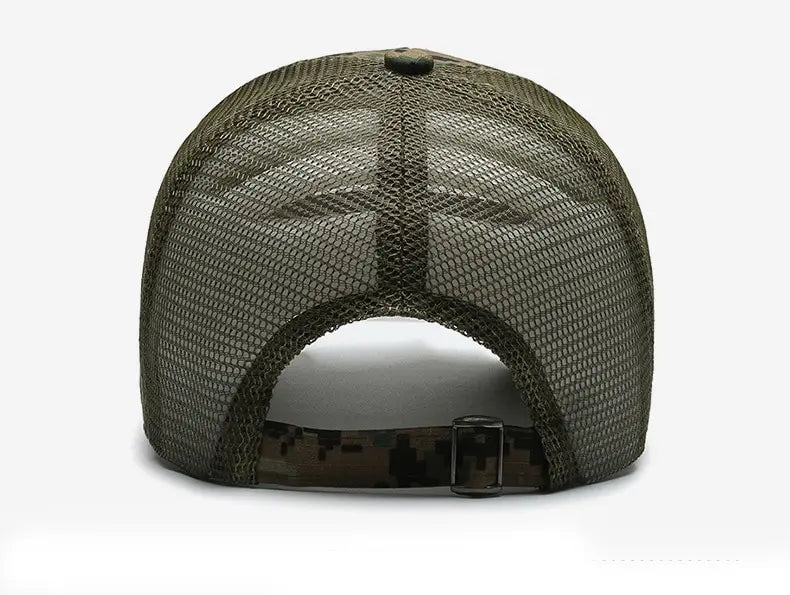 American Flag Camouflage Sticker Embroidered Baseball Cap Net Hat Men Outdoor Velcro Cap