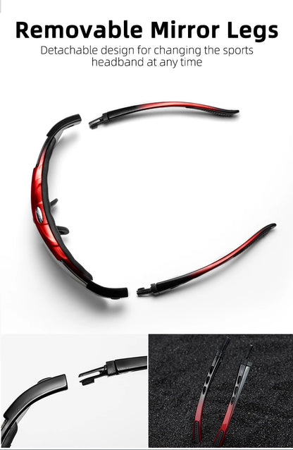 ROCKBROS Cycling Polarized glasses Bike Outdoor Sports Sunglasses MTB Road PC Goggles Eyewear Glasses 5/3 Lens Bicycle Accessory