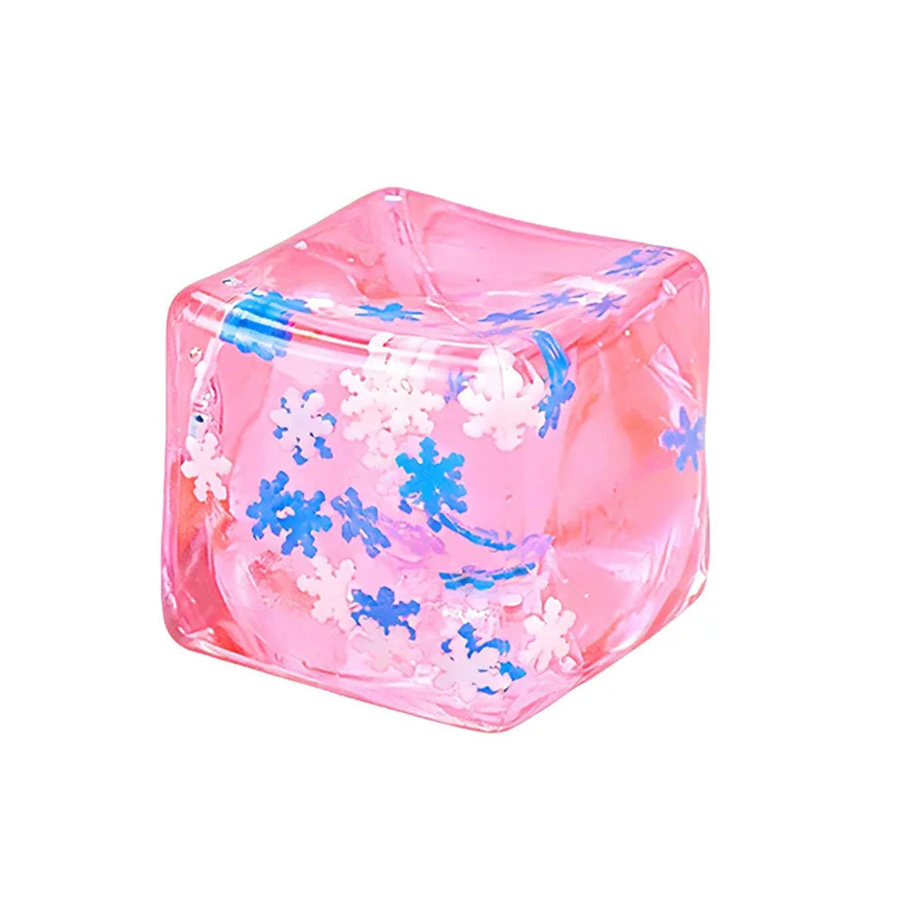 Blue Maltose Squishy Block Cute Mochi Anti Stress Fidget Soft Simulated Bule Transparent Ball Quick-rebound Decompression Gift