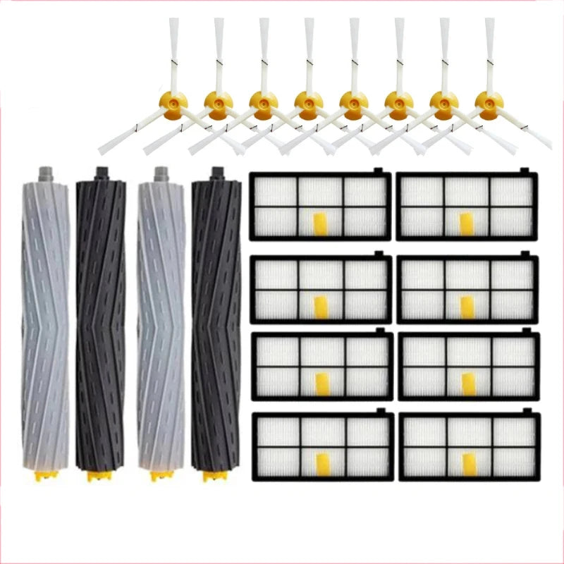 For IRobot Roomba 960 900 891 800 Series Accessories Spare Parts Vacuum Cleaner Replenishment Kit Rubber Side Brush HEPA FILTER