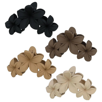 1PC Floral Hair Claw Clips Set, Elegant Flower-shaped Hair Grips in Neutral Tones, Chic Hair Accessories for Women