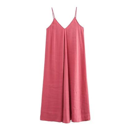 MUJER Black Slip Long Dresses for Women Red Draped Summer Dress Woman 2025 Sexy Backless Maxi Dress Women Summer Beach Dresses