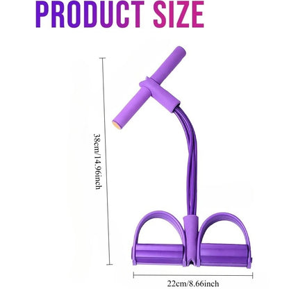 Portable Sit-Up Assist Band, 6-Tube Elastic Design (22cm Wide), Targets Abs, Arms, Chest, Legs & Hips, Multi-Scenario Use